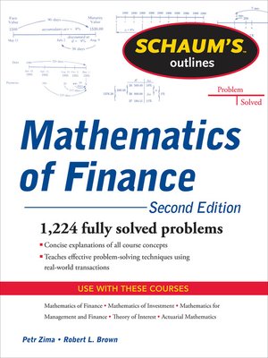 cover image of Schaum's Outline of  Mathematics of Finance